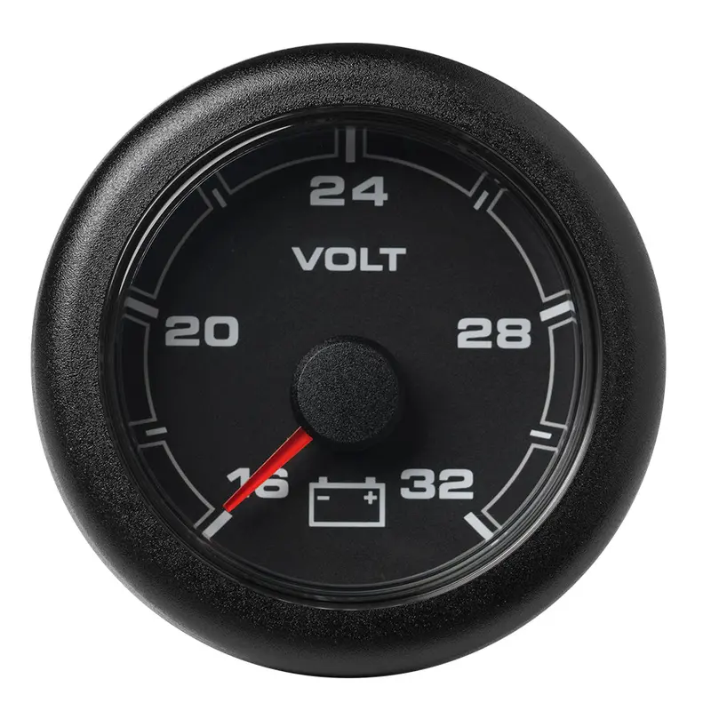 Veratron 52Mm (2-1/16") Oceanlink Battery Voltage Gauge - 16 To 32V - Black Dial  Bezel [A2c1066120001] 1