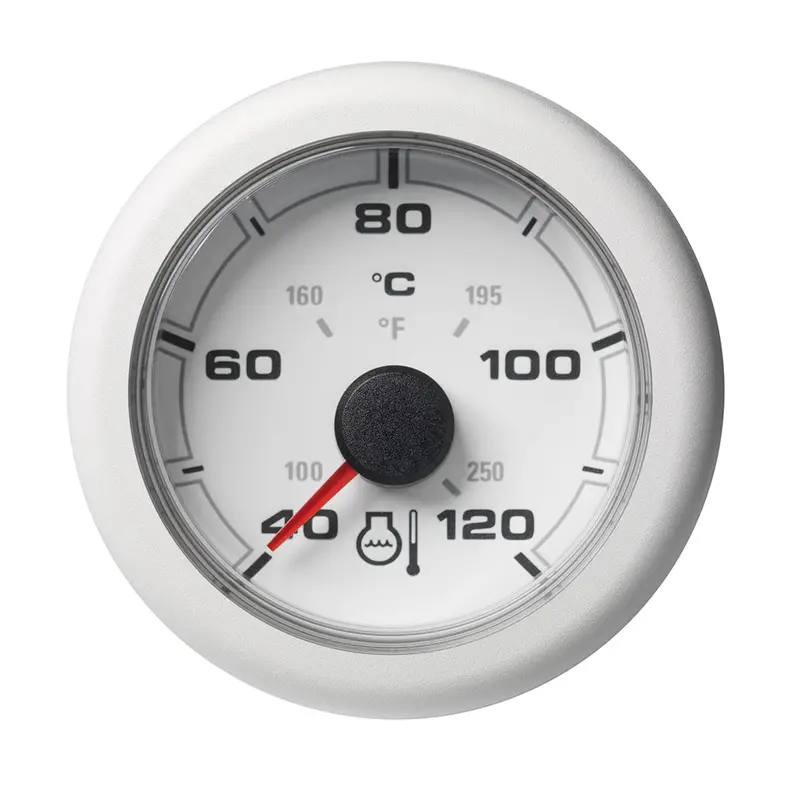 Veratron 52Mm (2-1/16") Oceanlink Coolant Temperature Gauge - 120C/250F - White Dial  Bezel [A2c1065970001] 1
