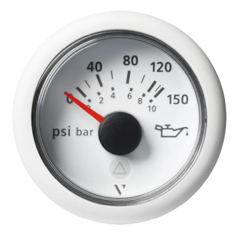 Veratron 52Mm (2-1/16") Viewline Engine Oil Pressure Gauge - 150 Psi - White Dial  Bezel [A2c59514202] 1