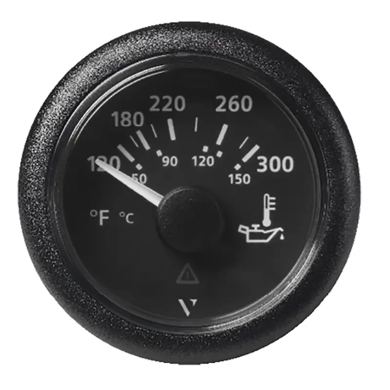 Veratron 52Mm (2-1/16") Viewline Oil Temperature Gauge 120-300F - Black Dial  Bezel [A2c59514165] 1