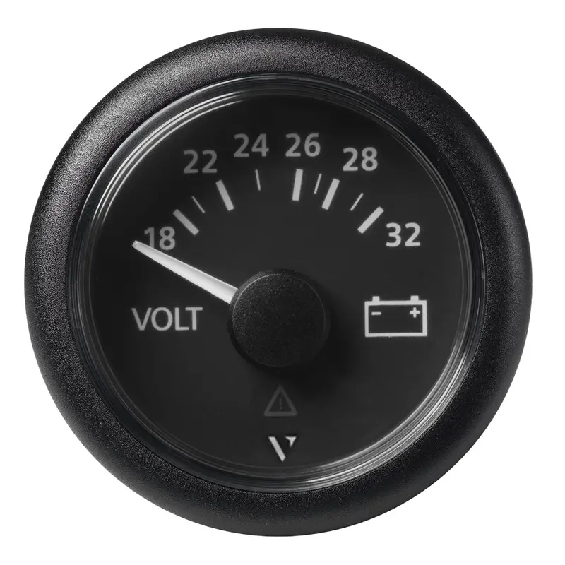 Veratron 52Mm (2-1/16") Viewline Voltmeter 18-32V - Black Dial  Bezel [A2c59512458] 1