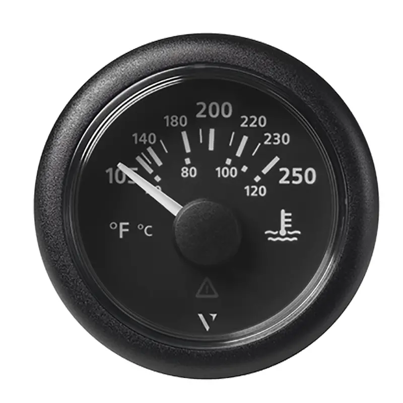 Veratron 52Mm (2-1/16") Viewline Water Temperature Gauge - 100-250F - Black Dial  Bezel [A2c59514176] 1