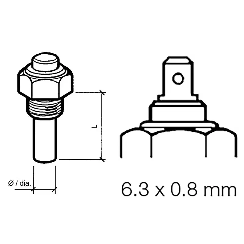 Veratron Engine Oil Temperature Sensor - Single Pole, Common Ground - 50-150C/120-300F - 6/24V - M14 X 1.5 Thread [323-801-004-002N] 1