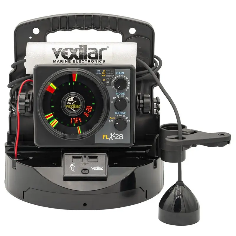 Vexilar Flx-28 Pro Pack Elite Fishing System W/Pro View Ice-Ducer  Vexilar Lithium Battery [Ppel28pv] 1
