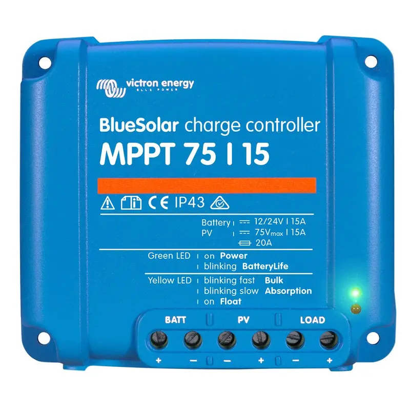Victron Bluesolar Mppt Charge Controller - 75V - 15Amp - Ul Approved [Scc010015050r] 1