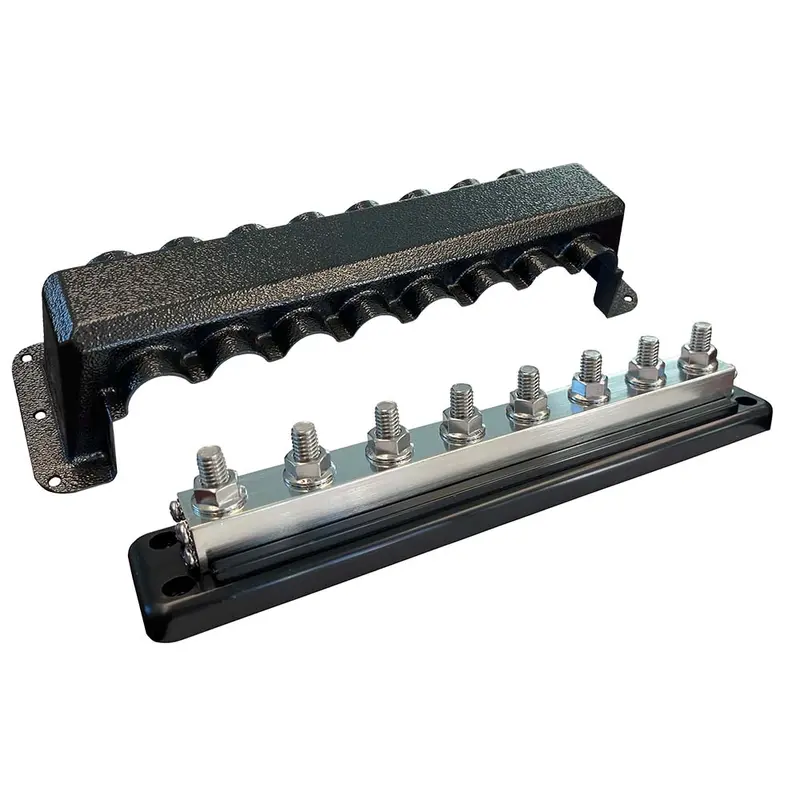 Victron Busbar 600A 8P  Cover 8X 3/8" Plus 8X M8 Terminals [Vbb160080010] 1