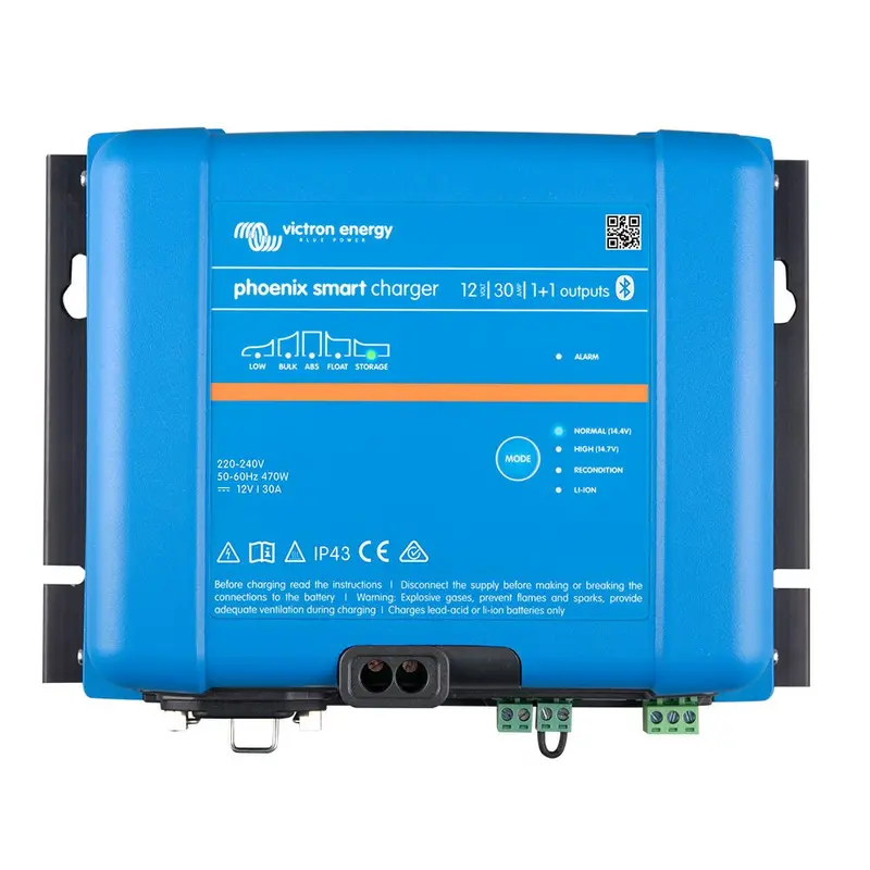 Victron Phoenix Smart Ip43 Charger 12/30 (1+1) 120-240Vac Requires 5-15P Mains Cord [Psc123051095] 1