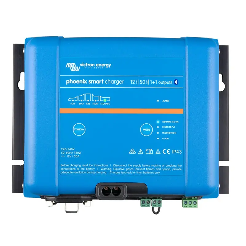 Victron Phoenix Smart Ip43 Charger 12/50 (1+1) 120-240Vac Requires 5-15P Mains Cord [Psc125051095] 1