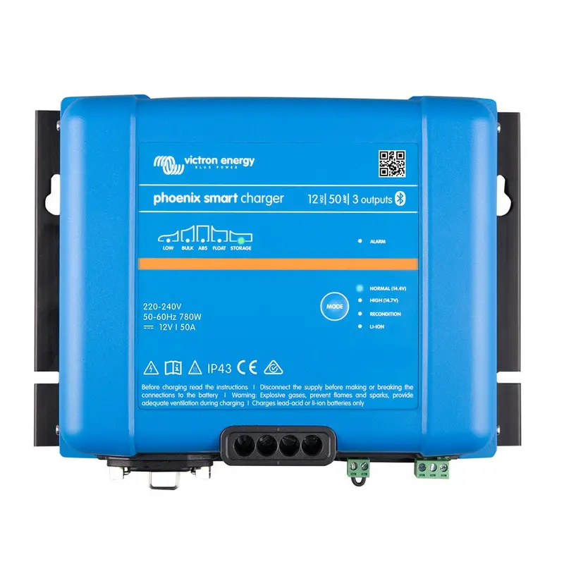 Victron Phoenix Smart Ip43 Charger 12/50 (3) 120-240Vac Requires 5-15P Mains Cord [Psc125053095] 1