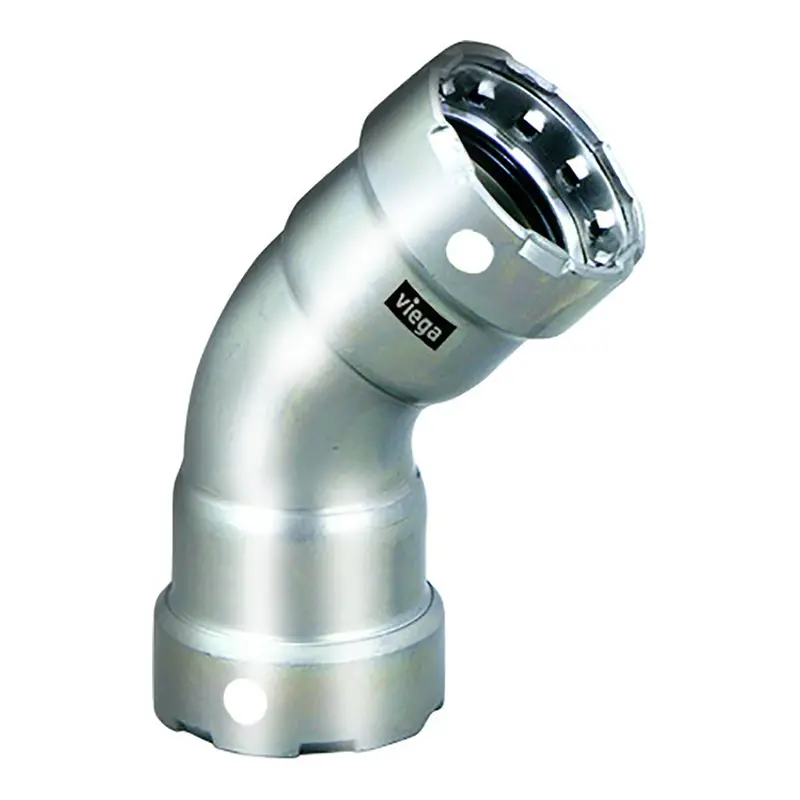 Viega Megapress 3/4" 45 Stainless Steel 304 Elbow - Double Press Connection - Smart Connect Technology [95060] 1