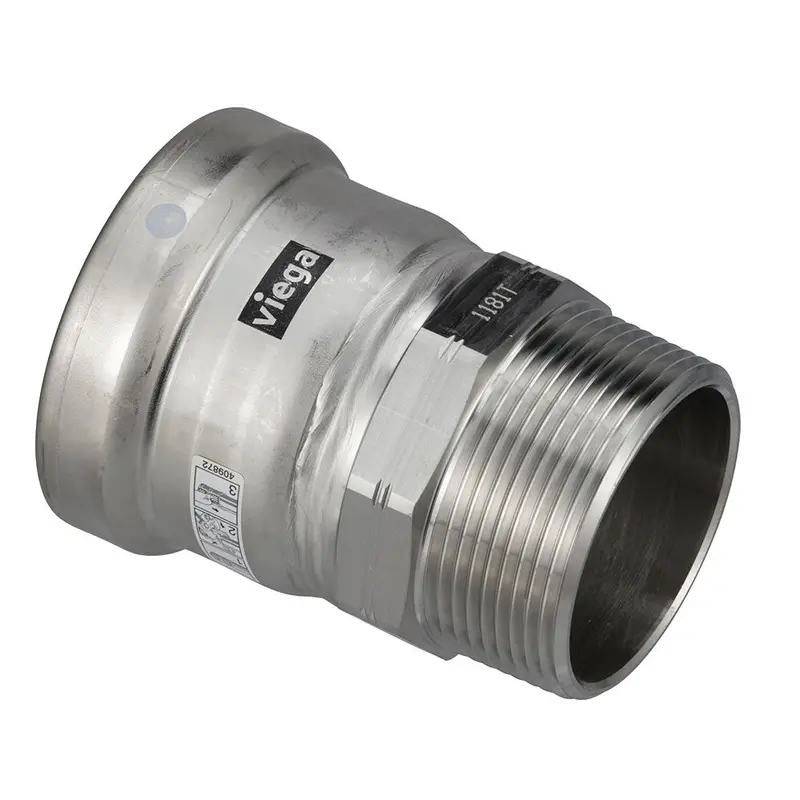 Viega Megapress 316 Fkm Mpt Adapter - 2-1/2" X 2-1/2" (Mpt) [98300] 1