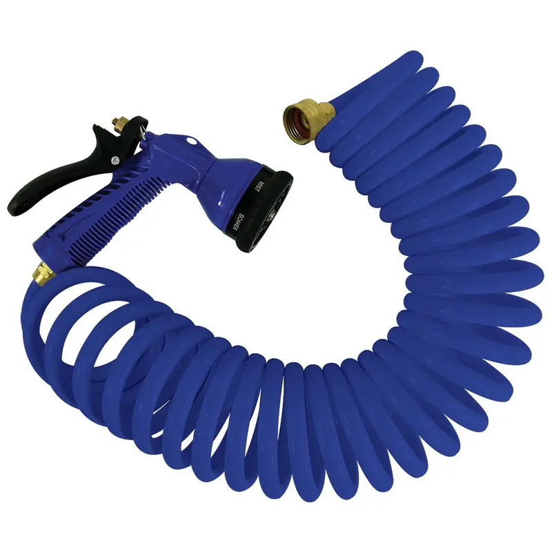 Whitecap 15 Blue Coiled Hose W/Adjustable Nozzle [P-0440B] 1
