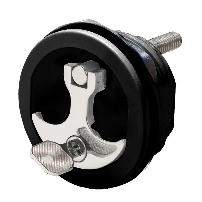 Whitecap Compression Handle Cp Zamac/Black Nylon Locking Fresh Water Use Only [S-1415Bc] 1