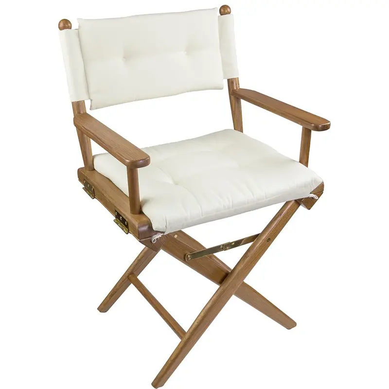 Whitecap Directors Chair W/Cream Cushion - Teak [61043] 1