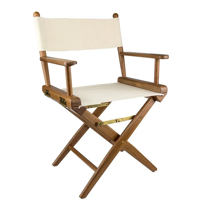 Whitecap Directors Chair W/Natural Seat Covers - Teak [60044] 1