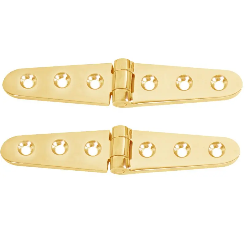 Whitecap Strap Hinge - Polished Brass - 6" X 1-1/8" - Pair [S-0605Bc] 1