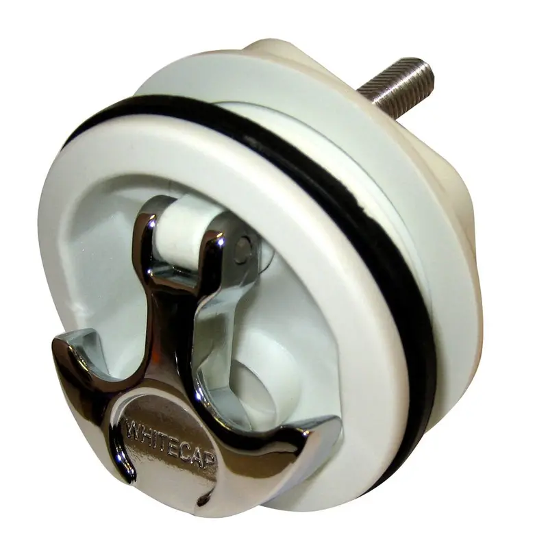 Whitecap T-Handle Latch - Chrome Plated Zamac/White Nylon - No Lock - Freshwater Use Only [S-0230Wc] 1