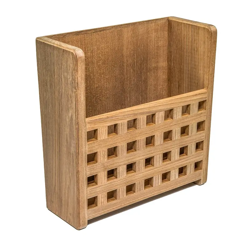 Whitecap Teak Grate Front Magazine Rack [62502] 1