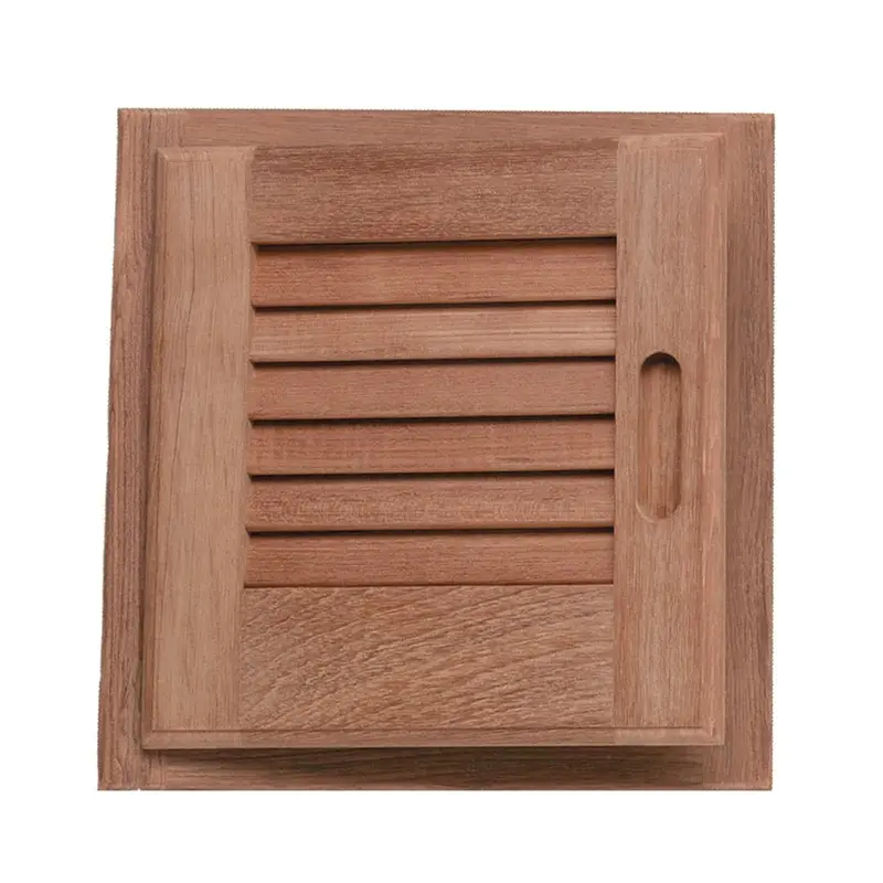 Whitecap Teak Louvered Door & Frame - Left Hand - 12" X 12" [60721] 1