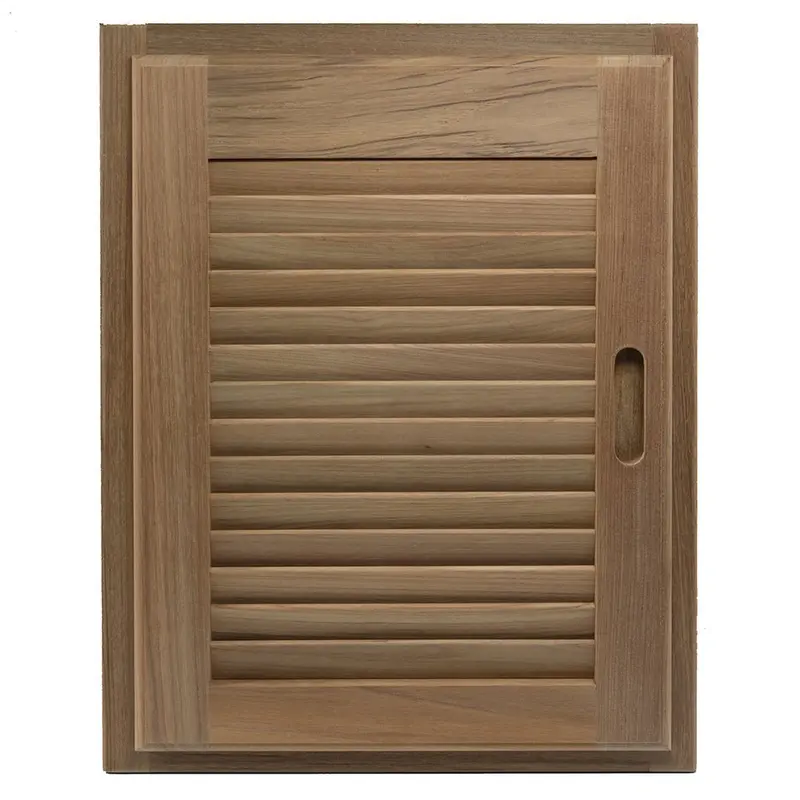 Whitecap Teak Louvered Door & Frame - Right Hand - 15" X 20" [60724] 1