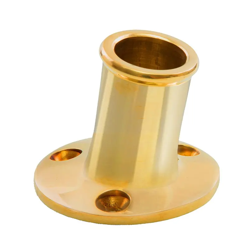 Whitecap Top-Mounted Flag Pole Socket Polished Brass - 3/4" Id [S-5001B] 1