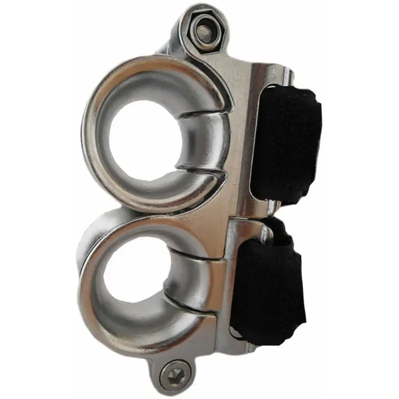 Wichard Double Fairlead - 25Mm Diameter Stanchion W/Webbing - Velcro Stipe [20220W] 1