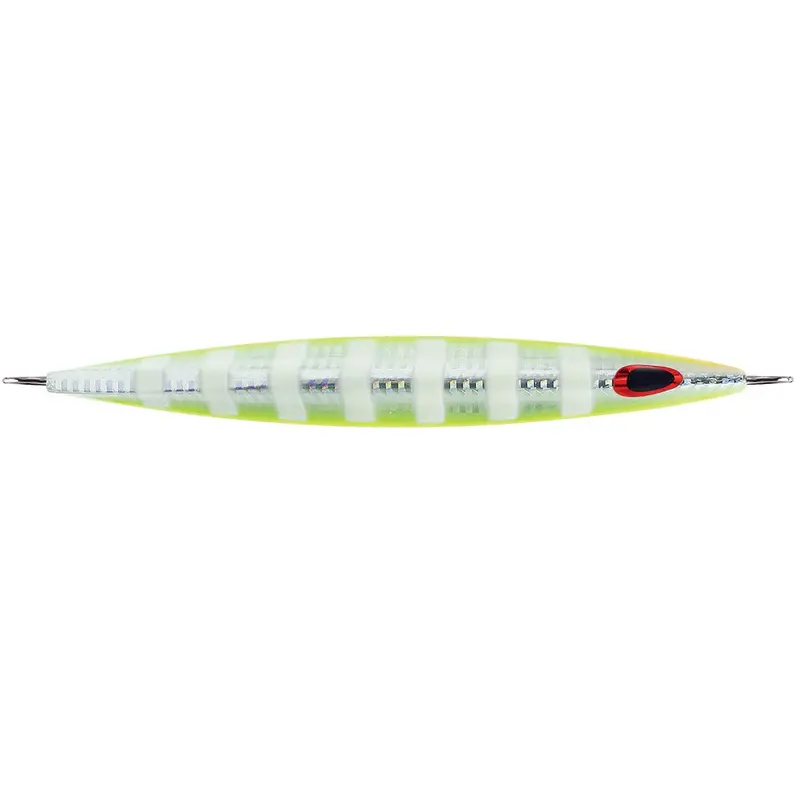 Williamson Kensaki 220 Jig - 6.75" - 7.75Oz - Uv Chartreuse Glow Zebra [Ksj220uvcgz] 1