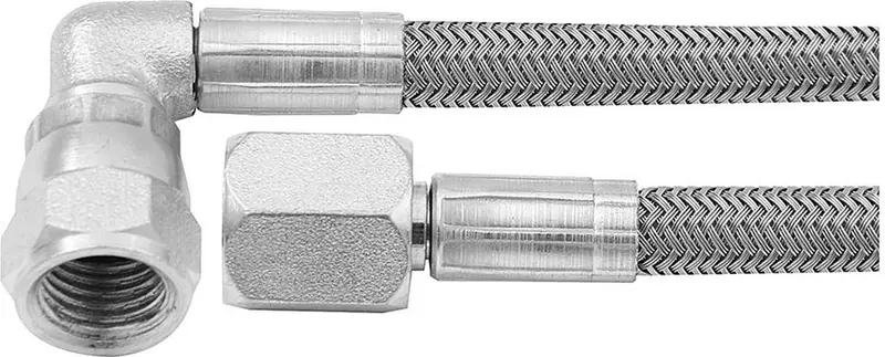 Allstar Performance -4 An Stainless Steel Brake Line – 6-Inch Length With 90-Degree Fitting 1