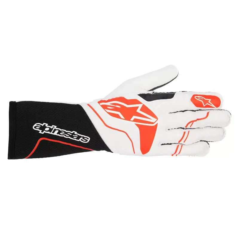 Alpinestars Tech 1-Zx Racing Gloves – White/Red Colorway, Medium Fit 1