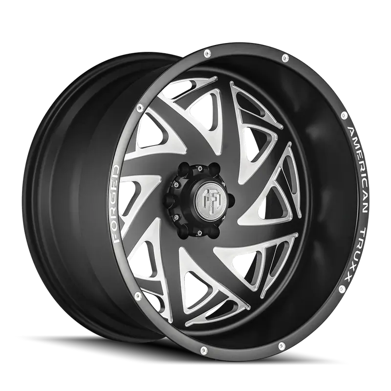 American Truxx Kronos Forged Wheel – 24X14 Matte Black/Milled, 8X170 Bolt Pattern, -76Mm Offset 1