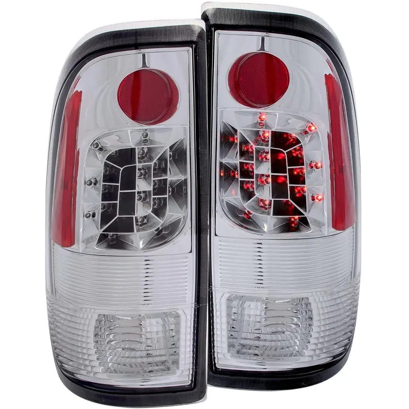 Anzo Usa 311026 Led Tail Light Set – Clear Lens With Chrome Housing (Pair) 1