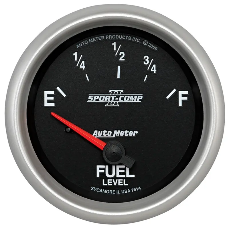 Autometer 7614 Sport-Comp Ii Electric Fuel Level Gauge – 2 5/8" Dial, 0–90 Ohm Sending Range 1