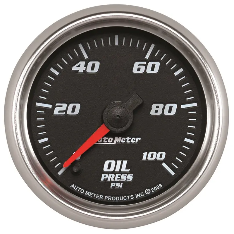 Autometer Digital Oil Pressure Gauge – 2-1/16-Inch Face, 100 Psi Range, Black Housing 1