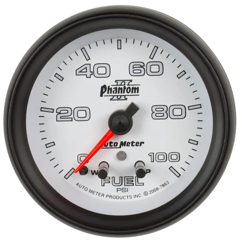 Autometer Phantom Ii Fuel Pressure Gauge – 2-5/8 Inch, 0–100 Psi, Stepper Motor With Peak Hold & Warning 1