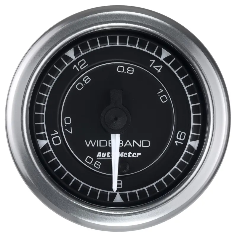 Autometer Wideband Air/Fuel Ratio Gauge – 2-1/16" Analog Display, 8:1–18:1 Range, Stepper Motor, Chrome Bezel (Part #8170) 1