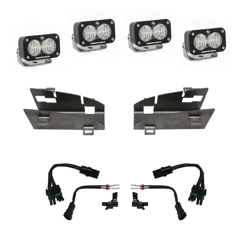 Baja Designs 448024 Dual S2 Fog Pocket Kit For 2019+ Dodge Ram Rebel And Trx Models 1