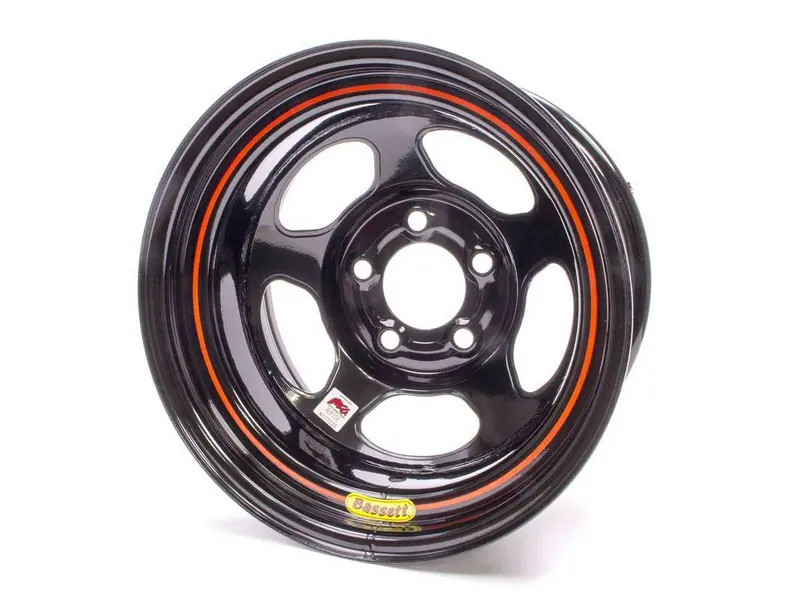 Bassett 15X8 Imca-Spec Black Inertia Wheel – 5X5 Bolt Pattern 1