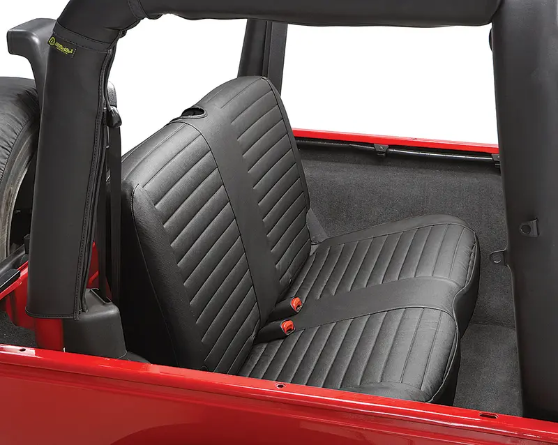Bestop 29229-35 Seat Covers - 03-06 Wrangler Tj; Rear (Black Denim) 1