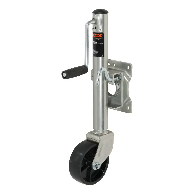 Curt 28101 Marine-Grade Scissor Jack – 1,000-Lb Capacity, 6" Wheel, 10" Travel 1