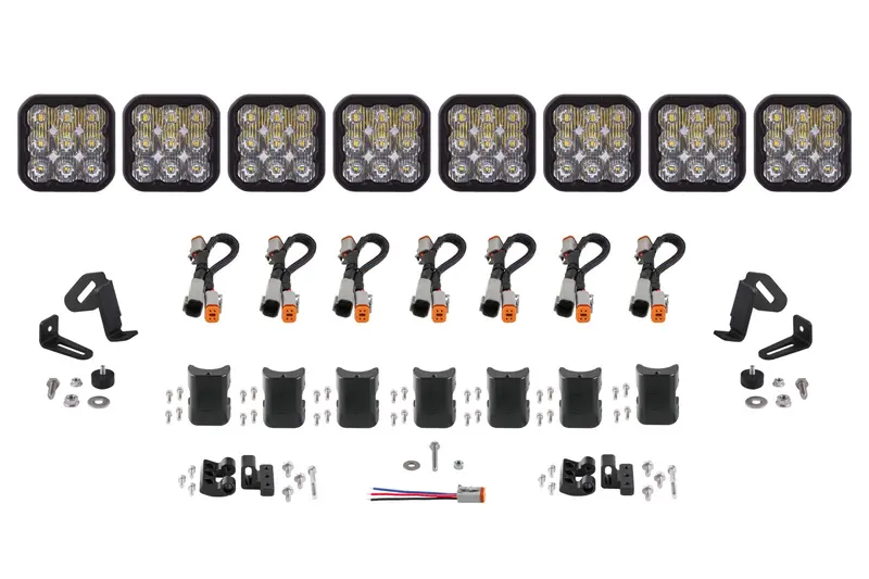 Diode Dynamics Dd7214 Ss5 Sport Crosslink Light Bar – 8-Pod, White Driving Light 1