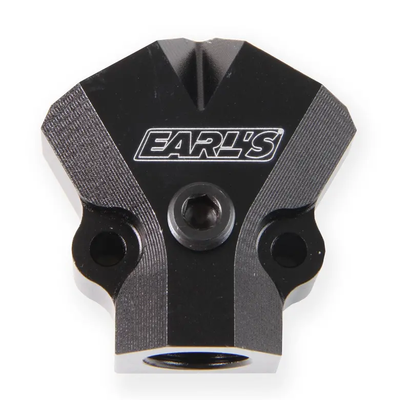Earl’S Performance 100184Erl Fuel Distribution Y-Block – Precision-Machined Aluminum Fitting 1