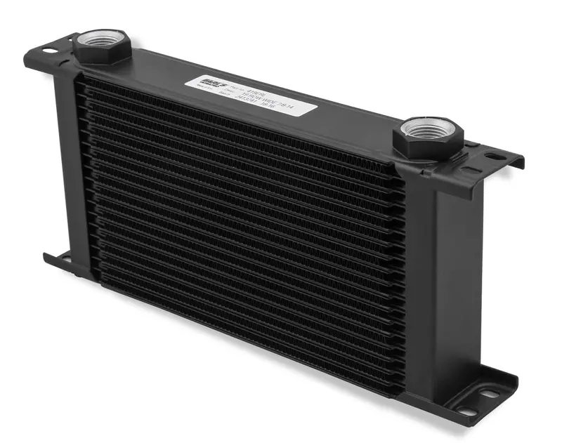 Earl’S Ultrapro Oil Cooler – 19-Row, Black Anodized, -16An Male Fittings, Wide-Core Design 1