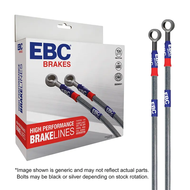 Ebc Stainless Steel Braided Brake Line Kit – Front And Rear 1