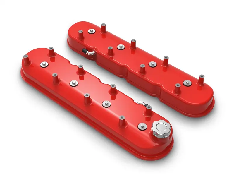 Holley Tall Ls Valve Cover – Gloss Red Finish, Enhanced Clearance For High-Lift Applications 1