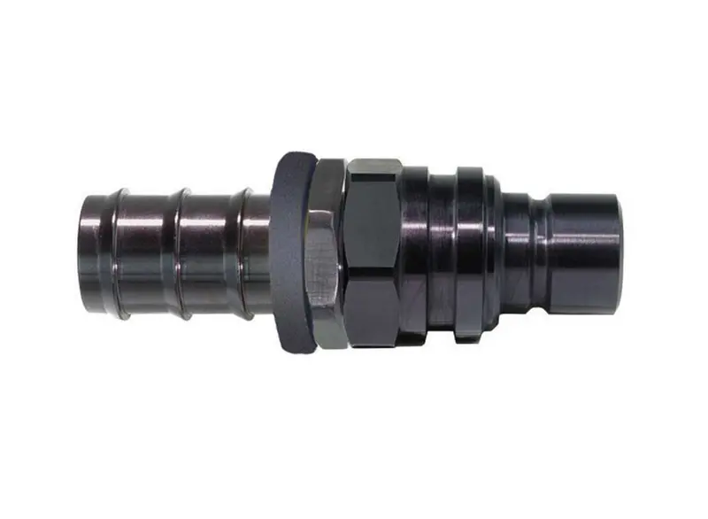 Jiffy-Tite 32508P #8 Push-Lock Valved Hose End Fitting With Quick-Release Plug 1