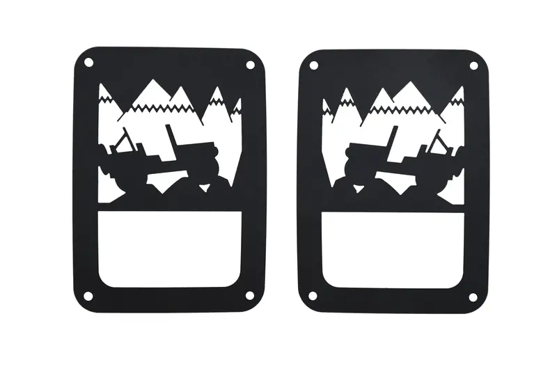 Kentrol Textured Black Taillight Guard For 2007–2018 Jeep Wrangler Jk 1