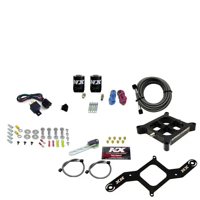 Nitrous Express 63540-00 Single-Entry Crossbar Nitrous Plate System – 100–500 Hp, Bottle-Free 1