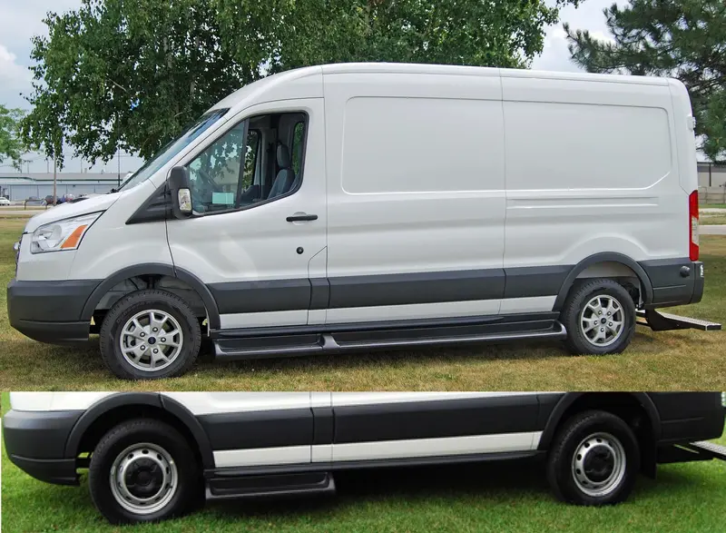 Owens Tpo Molded Running Boards – Factory-Style Fit For 2015–2018 Ford Transit 150/250 (148" Short Wheelbase) 1