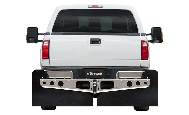 Rockstar Mud Flaps A10200712 Rockstar 2Xl Hitch Mount Mud Flaps With Aluminum Frame And Stabilizer Plate 1