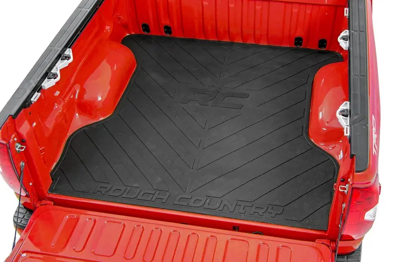 Rough Country Custom-Fit Bed Mat With Brand Logos – Designed For 2019–2021 Ford Ranger (5-Foot Bed) 1